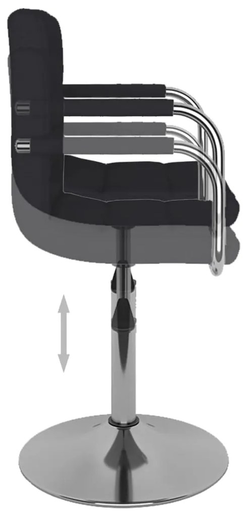 vidaXL Καρέκλα Τραπεζαρίας Μαύρη Υφασμάτινη