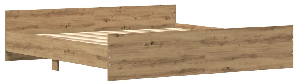 vidaXL Κρεβάτι Artisan Oak 200x200 εκ Επεξεργασμένο ξύλο