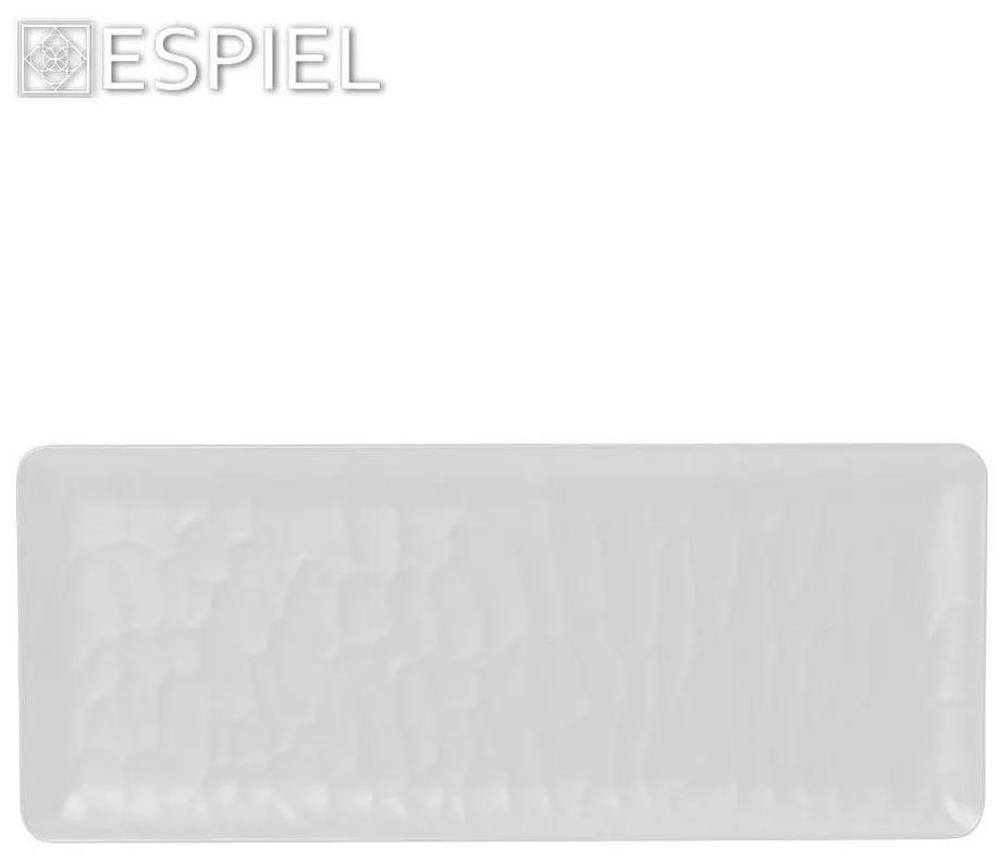 Πιατέλα Ορθογώνια Wavy Matte Mlw392K36-6 40X16cm White Espiel Μελαμίνη