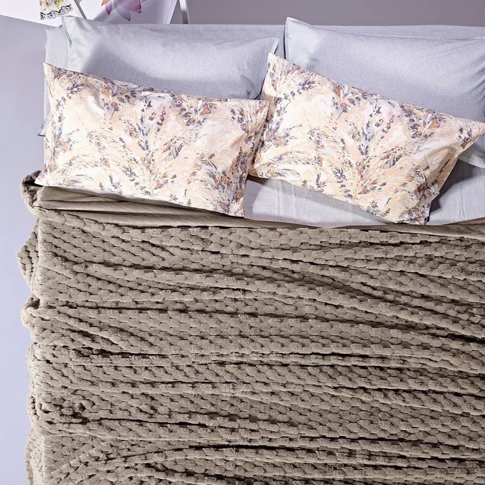 Κουβέρτα Γούνινη Joselyn 26 Beige Kentia Υπέρδιπλo 220x230cm Ecological Fur