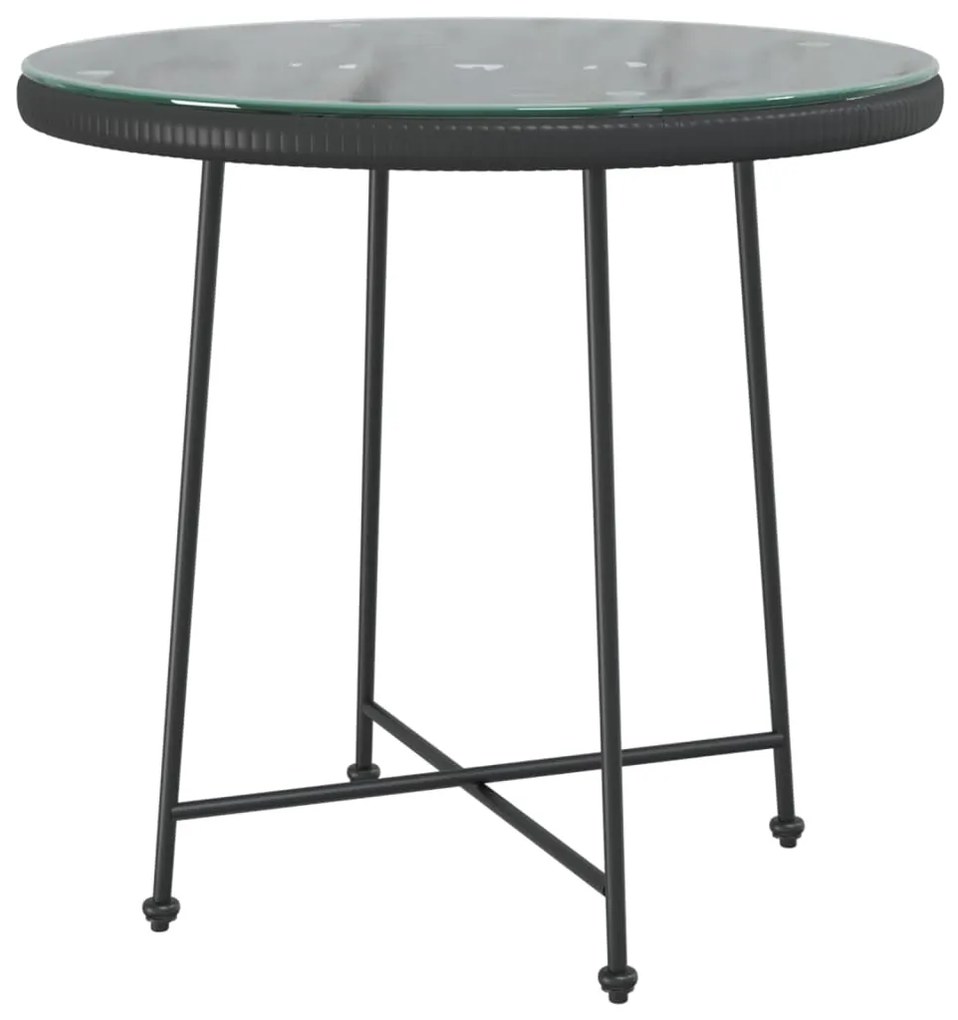 vidaXL Σετ Τραπεζαρίας Κήπου 5 Τεμαχίων Μαύρο από Συνθετικό Ρατάν