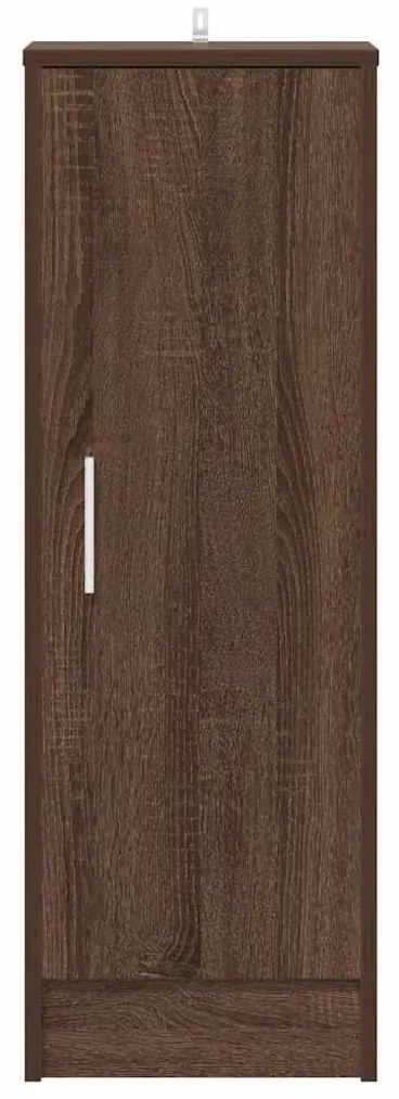 vidaXL Παπουτσοθήκη Καφέ Δρυς 32 x 35 x 92 εκ. από Επεξεργασμένο Ξύλο