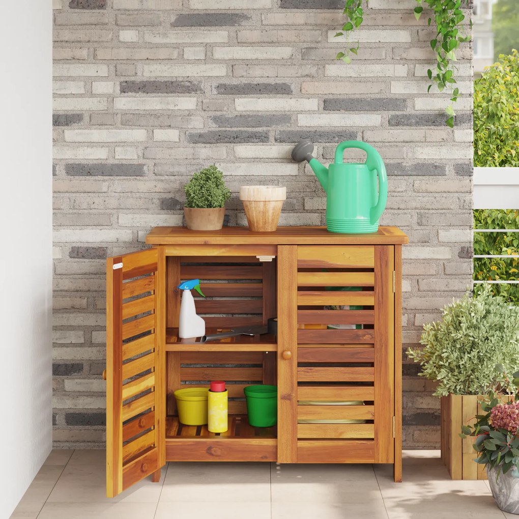 vidaXL Ντουλάπι Κήπου Καστανό 78 x 36.5 x 78cm Καμπούντα ξύλο ακακίας