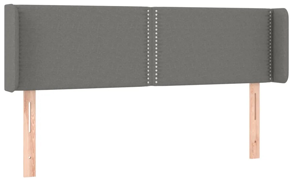 vidaXL Κεφαλάρι με Πτερύγια Σκούρο Γκρι 147x16x78/88 εκ. Υφασμάτινο