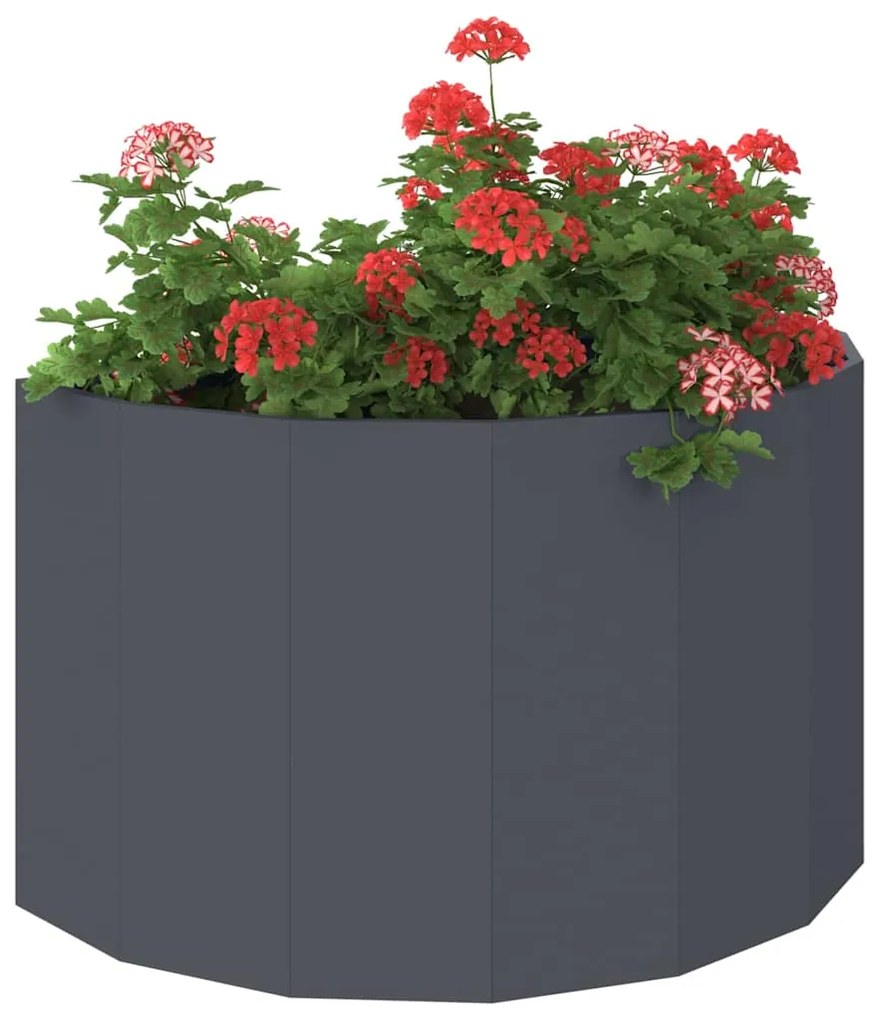 vidaXL Γλάστρα Ανθρακί 90 x 45 x 50 εκ. Ατσάλι