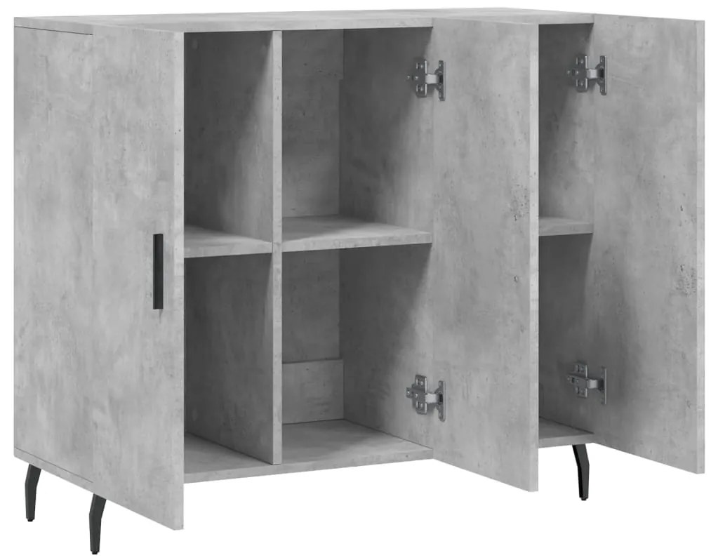 vidaXL Ντουλάπι Γκρι Σκυροδέματος 90x34x80 εκ. Επεξεργασμένο Ξύλο
