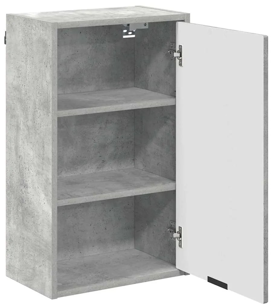 vidaXL Ντουλάπι Μπάνιου Επιτοίχιο Σκυρόδεμα Γκρι 39 x 23,5 x 65 εκ.