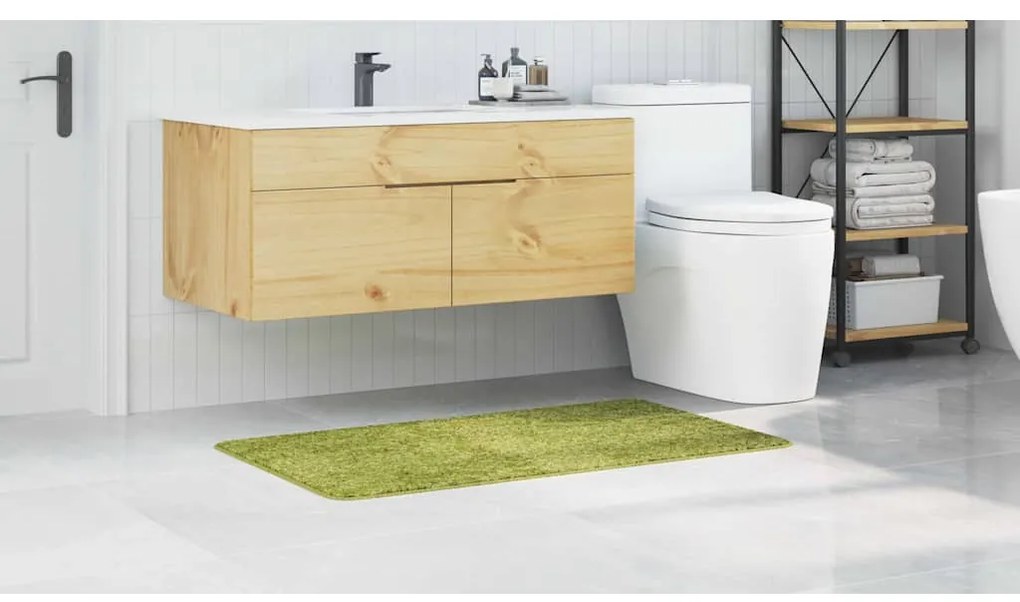 vidaXL Πατάκι μπάνιου Πράσινο 70 x 120 cm Πολυπροπυλένιο