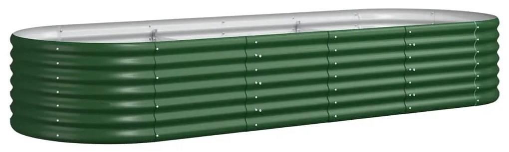 vidaXL Ζαρντινιέρα Πράσινη 224x80x36 εκ Γαλβανισμένος χάλυβας