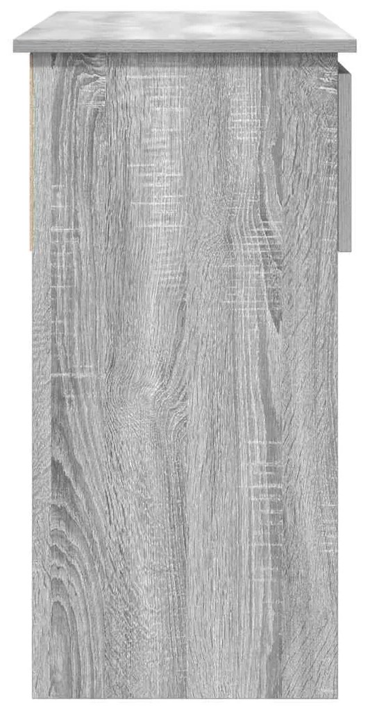 vidaXL Τραπέζι κονσόλας με συρτάρια Γκρι Sonoma 85,5x38,5x74,5 cm