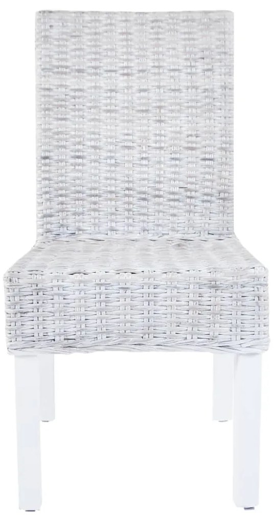 vidaXL Καρέκλες Τραπεζαρίας 2 τεμ. Αν. Καφέ από Ρατάν Kubu Ξύλο Μαόνι