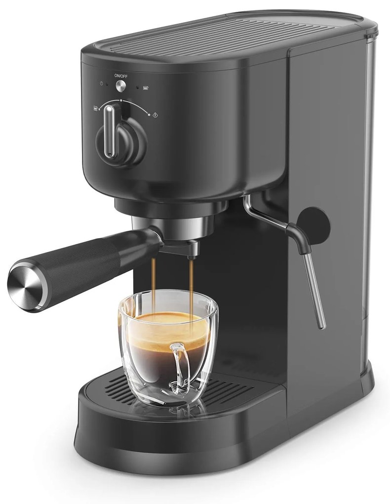 Crown CEM-1538 Μηχανή Espresso 1500W Πίεσης 20bar Μαύρη