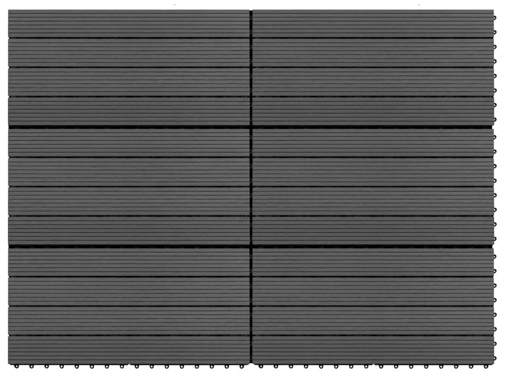 vidaXL Πλακάκια Deck 6 τεμ. Μαύρα 60 x 30 εκ. 1,08 μ² από WPC