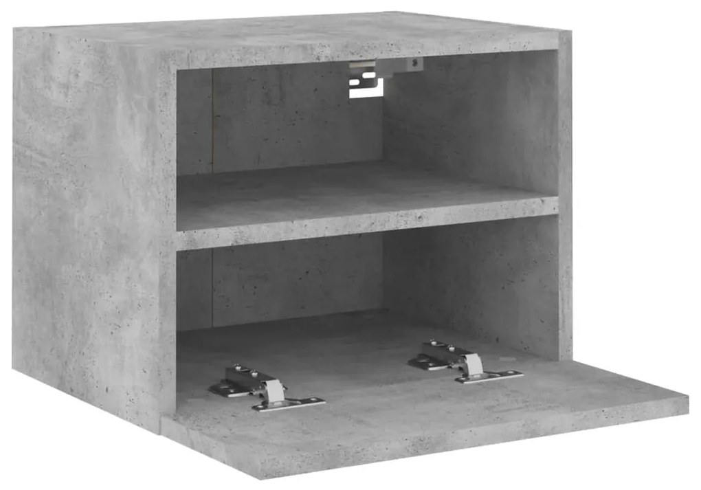 vidaXL Έπιπλα Τοίχου Τηλ. 2 τεμ. Γκρι Σκυρ. 40x30x30εκ. Επεξ. Ξύλο