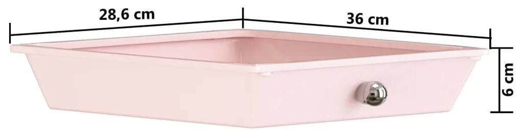 Τρόλεϊ με 10 Συρτάρια Φορητό Ροζ Ομπρέ Πλαστικό