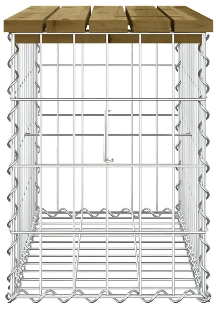 vidaXL Παγκάκι Κήπου Συρματοκιβώτιο 63x31,5x42 εκ. Εμποτ. Ξύλο Πεύκου