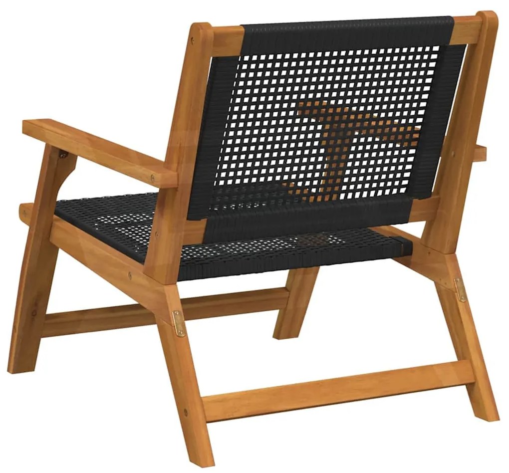vidaXL Εξωτερικά Έπιπλα 2 pcs Μαύρο 67 x 78 x 73εκ Μασίφ ξύλο ακακίας