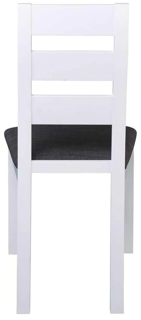 Καρέκλα MILLER Οξυά Άσπρη/Ύφ.Γκρι 45x52x97cm (Σετ 2 ΤΕΜ)