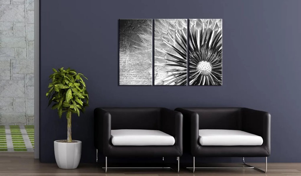 Πίνακας - dandelion (black and white) 90x60