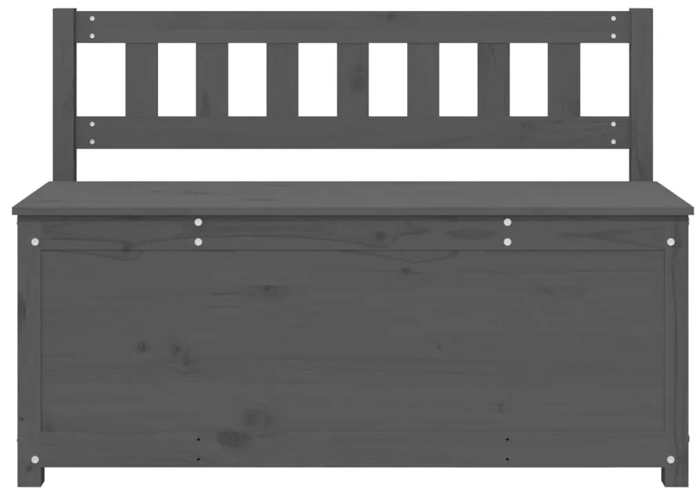 vidaXL Πάγκος Γκρι 110 x 41 x 76,5 εκ. από Μασίφ Ξύλο Πεύκου