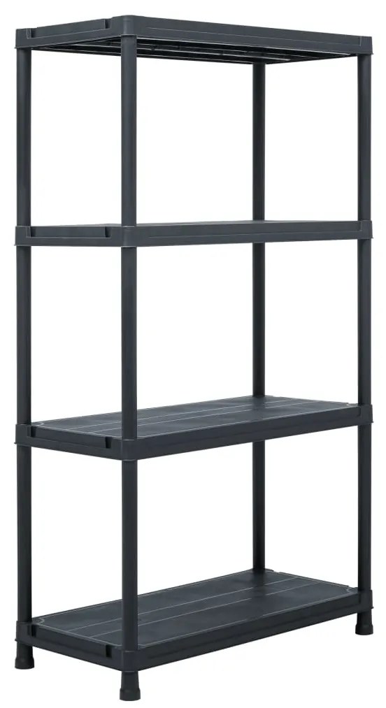 vidaXL Ραφιέρες 2 τεμ. Μαύρες 60 x 30 x 138 εκ. Πλαστικές