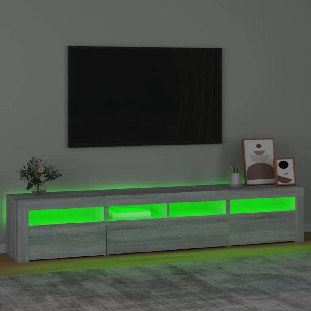 vidaXL Έπιπλο Τηλεόρασης με LED Γκρι Sonoma 210 x 35 x 40 εκ.