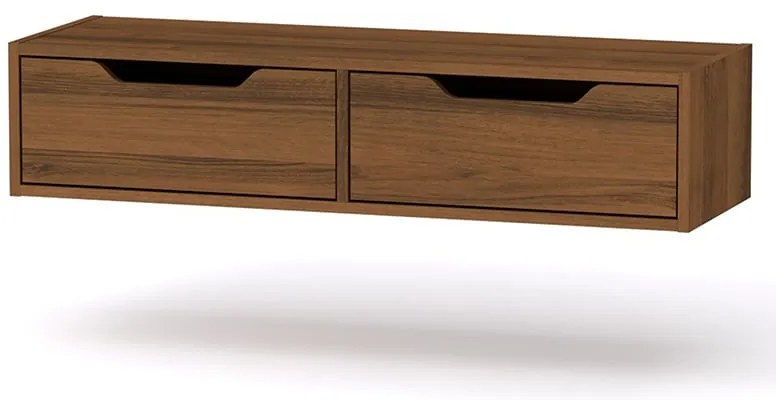 Κονσόλα-τουαλέτα Alberto pakoworld κρεμαστή καρυδί 100x32.5x22εκ