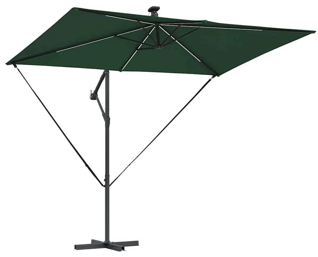 vidaXL Ομπρέλα Cantilever Banana Πράσινο 294 x 200 x 254 εκ.
