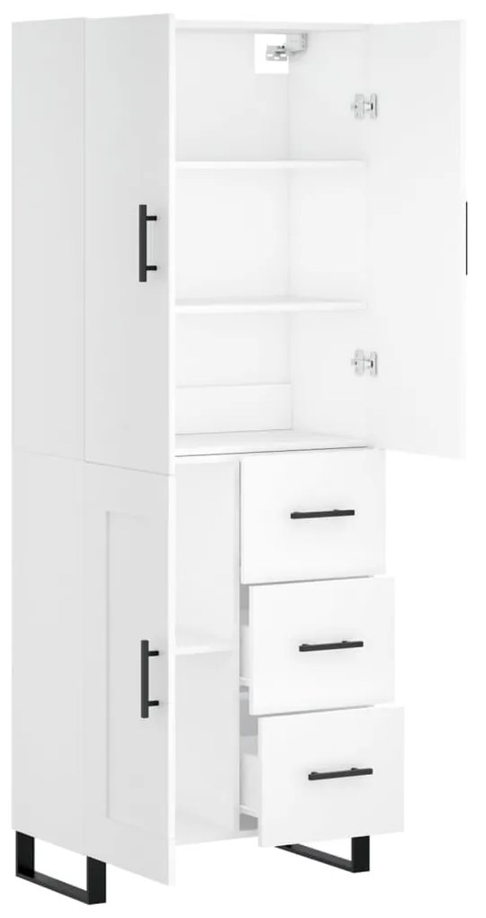 vidaXL Ντουλάπι Λευκό 69,5x34x180 εκ. από Επεξεργασμένο Ξύλο