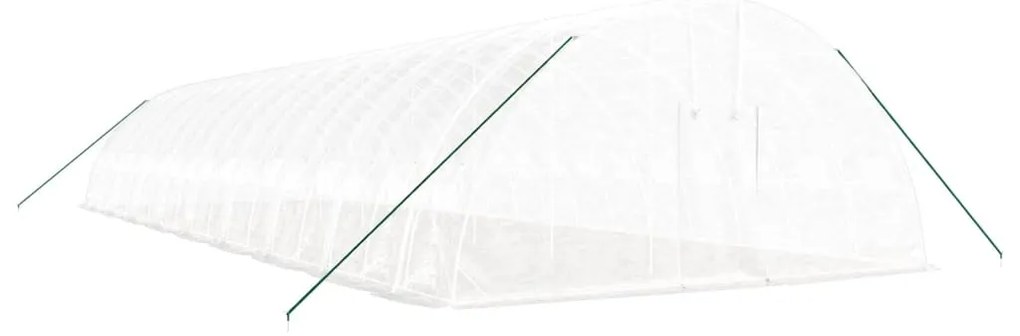 vidaXL Θερμοκήπιο με Ατσάλινο Πλαίσιο Λευκό 108 μ² 18 x 6 x 2,85 μ.