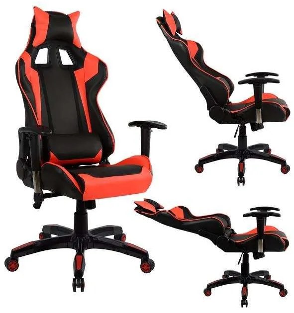 Καρέκλα Γραφείου Gaming Black-Red HM1056.01 67x70x134 - 124 εκ.