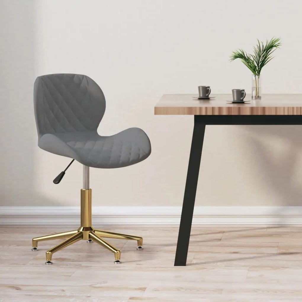 vidaXL 335041  Swivel Dining Chair Dark Grey Velvet