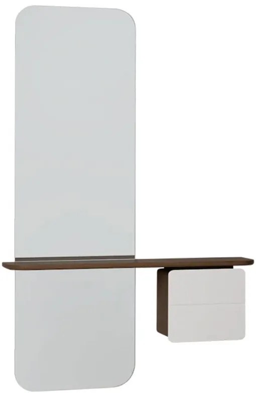 Καθρέπτης Τοίχου One More Look 5820C5620-7 78x15x118cm Dark Oak Nuance Mist Umage