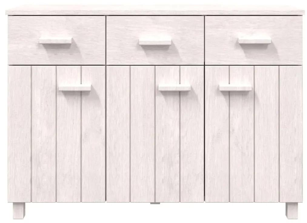 Ντουλάπι HAMAR Λευκό 113 x 40 x 80 εκ. από Μασίφ Ξύλο Πεύκου - Λευκό