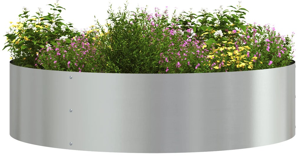 vidaXL Ζαρντινιέρες κήπου 5 pcs Ασημί 80 x 80 x 20 cm