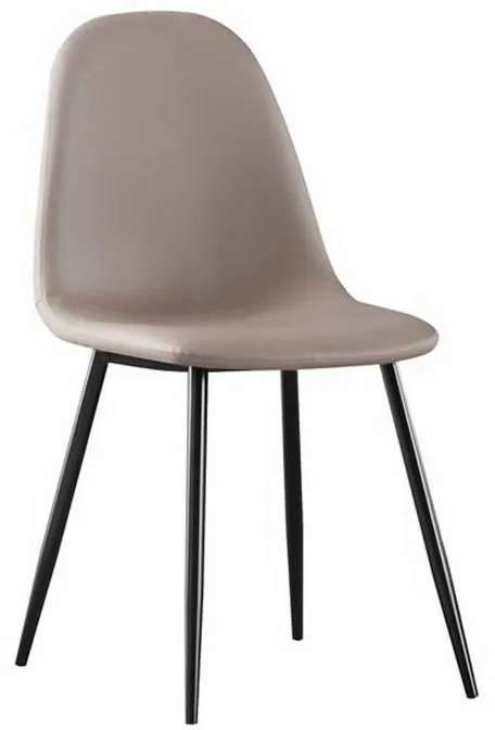 Καρέκλα Celina ΕΜ907,3ΜP 45x54x85cm Cappuccino Σετ 4τμχ Μέταλλο,PVC