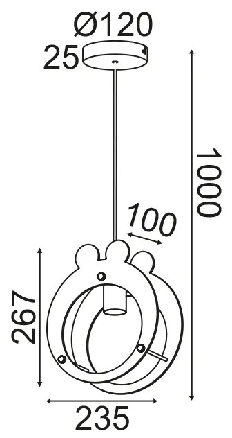 ΚΡΕΜΑΣΤΟ ΦΩΤΙΣΤΙΚΟ 1ΧΕ27 ΒΑΤΡΑΧΑΚΙ MDF 24X10XH100CM FARMA - Ξύλο - ZM441P25