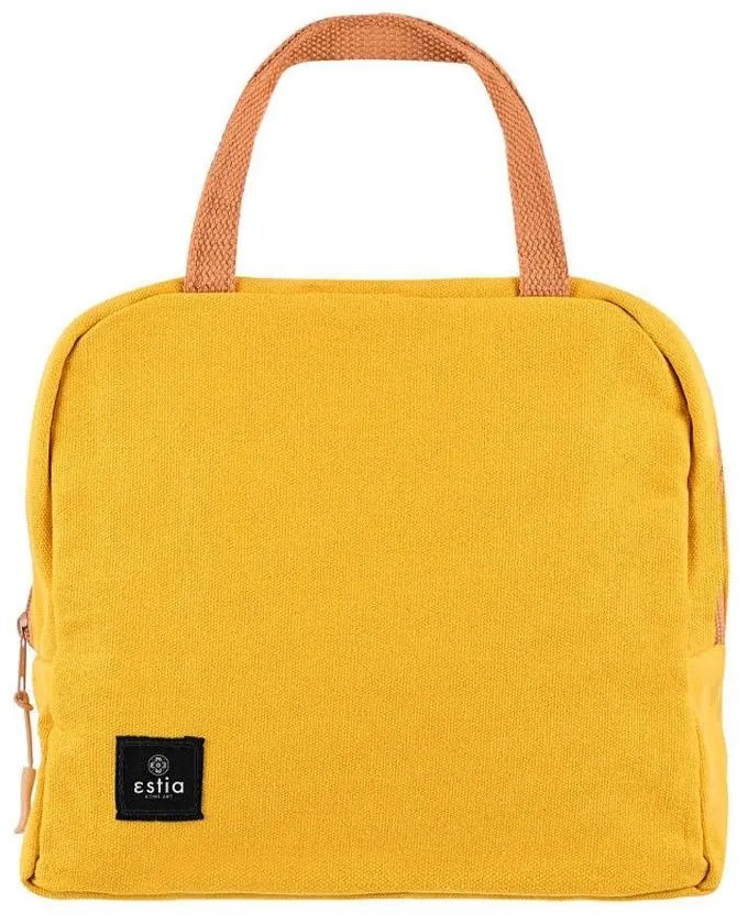 Τσάντα Φαγητού Ισοθερμική 01-17040 28,2x24x13cm 6Lt Yellow Estia 100% Cotton