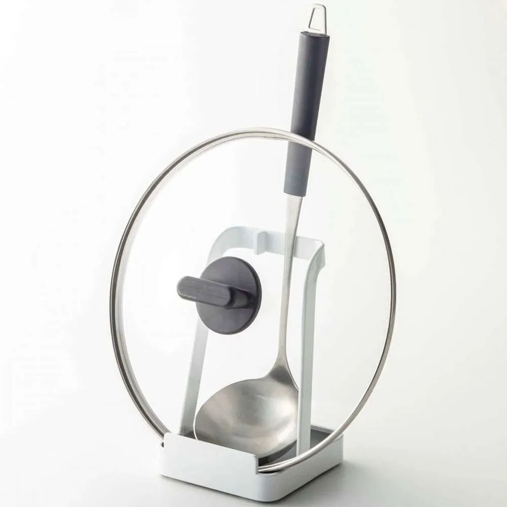 Βάση Για Κουτάλες Και Καπάκια YMZK2248 10x10x15cm White Yamazaki Ατσάλι