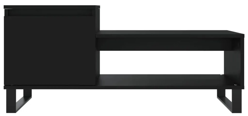 vidaXL Τραπεζάκι Σαλονιού Μαύρο 100x50x45 εκ. Επεξεργασμένο Ξύλο