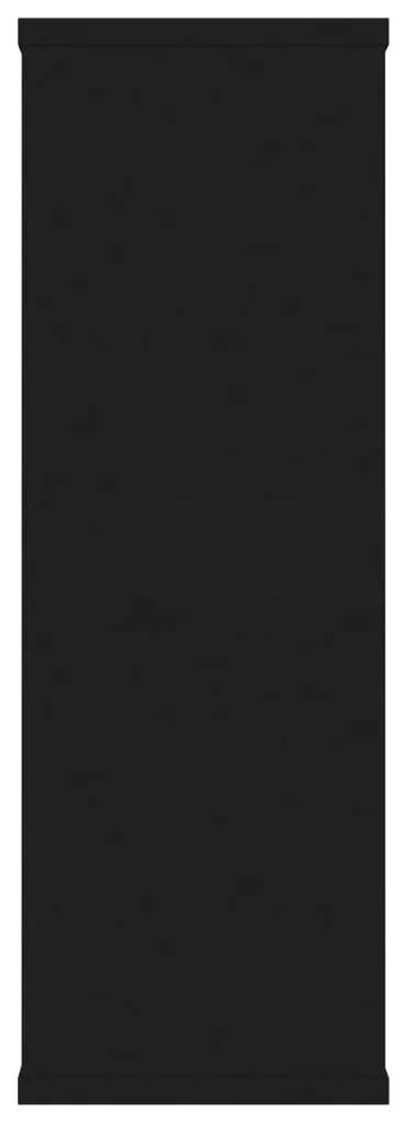 vidaXL Ραφιέρα Τοίχου Μαύρη 104 x 20 x 58,5 εκ. από Μοριοσανίδα