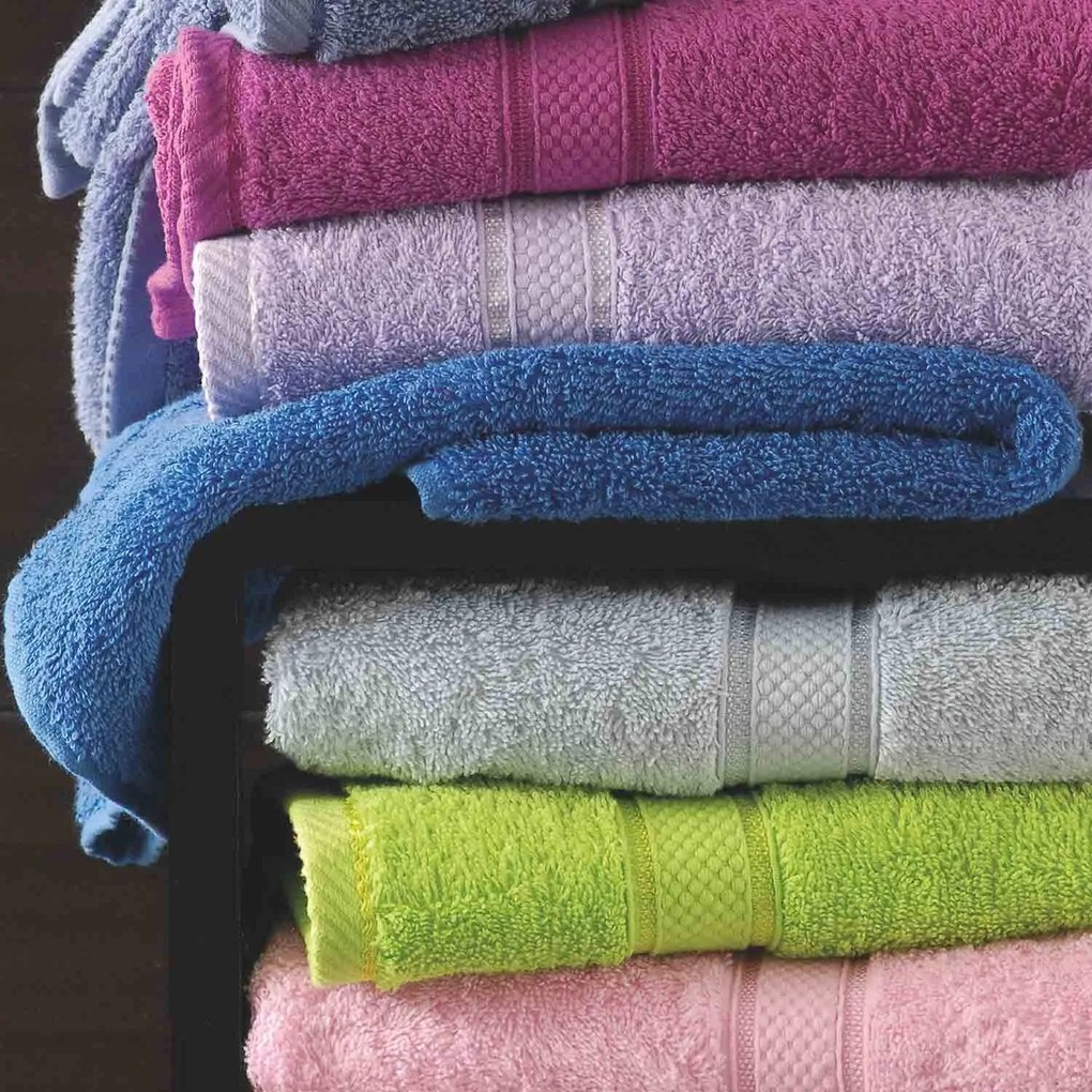 Πετσέτα Basic Blue Ρυθμός Προσώπου 50x100cm 100% Cotton Foam