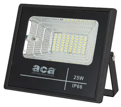 SOLAR SMD LED FLOOD LIGHT 25W 6000K IP66 120° Ra70 ACA SV2560