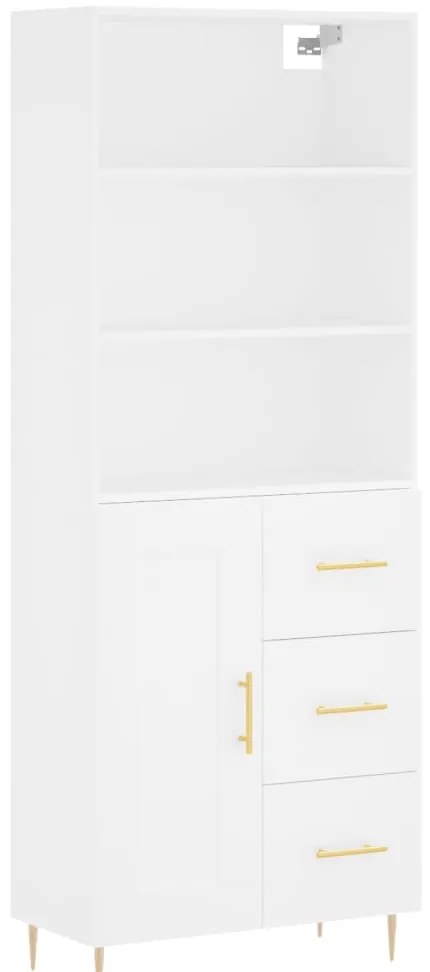 vidaXL Ντουλάπι Λευκό 69,5x34x180 εκ. από Επεξεργασμένο Ξύλο