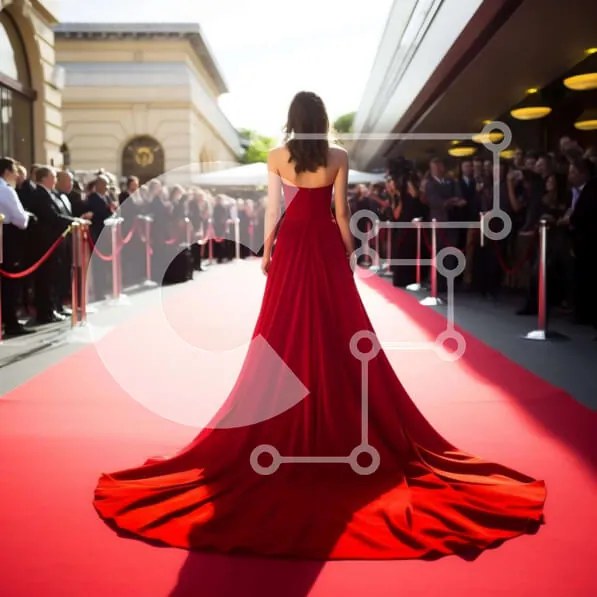 Intra Συλλεκτικό Ξύλινο Παζλ Plywood 4mm - Γυναίκα που περπατά κάτω από το κόκκινο χαλί Σε Ξύλινο Κουτί - Διαστάσεις Puzzle: 10x10 cm – 25 κομμάτια