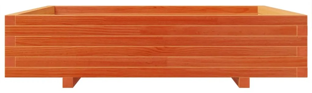 vidaXL Ζαρντινιέρα Καφέ Κεριού 110x110x26,5 εκ. από Μασίφ Ξύλο Πεύκου