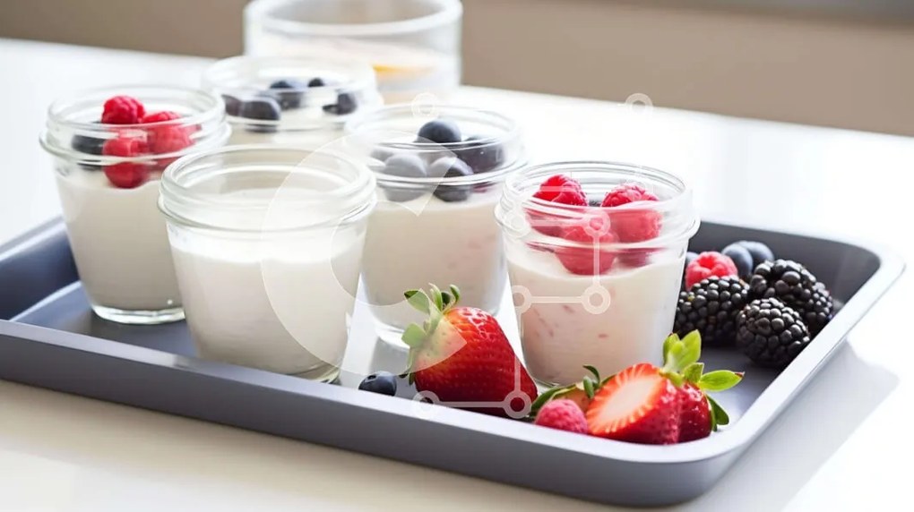 Σετ των 2 Intra Συλλεκτικό Ξύλινο Παζλ Plywood 4mm - Υγιεινό σνακ γιαουρτιού και φρούτων σε δίσκο Σε Ξύλινο Κουτί - Διαστάσεις: 10x10 cm – 25 κομμάτια