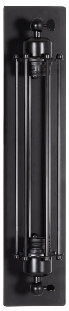 Απλίκα Τοίχου BEACON C4463 Δίφωτη Μέταλλο Μαύρο 10x10x47Υ εκ. 10x10x47 εκ.
