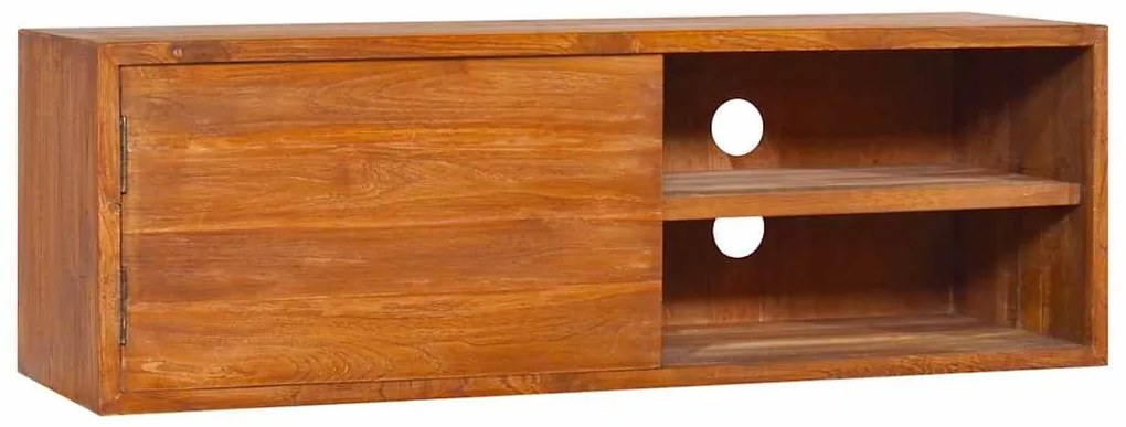 vidaXL Έπιπλο Τηλεόρασης Επιτοίχιο 90 x 30 x 30 από Μασίφ Ξύλο Teak