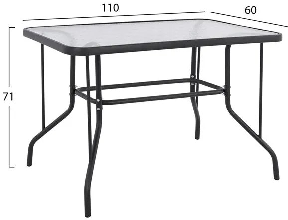 ΣΕΤ 5ΤΜΧ ΜΕ ΤΡΑΠΕΖΙ ADAM 110Χ60Χ71Υ &amp; ΠΟΛΥΘΡΟΝΕΣ LAURA ΓΚΡΙ ΧΡΩΜΑ HM10472